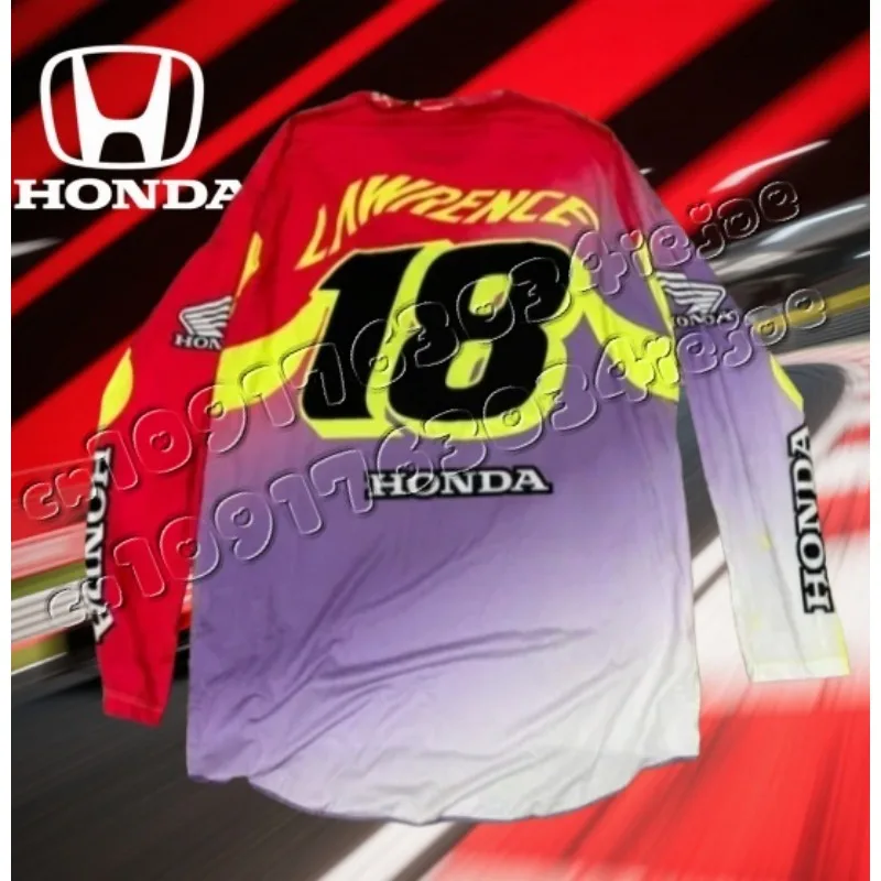 

Playera Motociclista Байкер Deportiva Honda Быстросохнущая дышащая футболка с длинными рукавами Honda для верховой езды Топы для мужчин и женщин