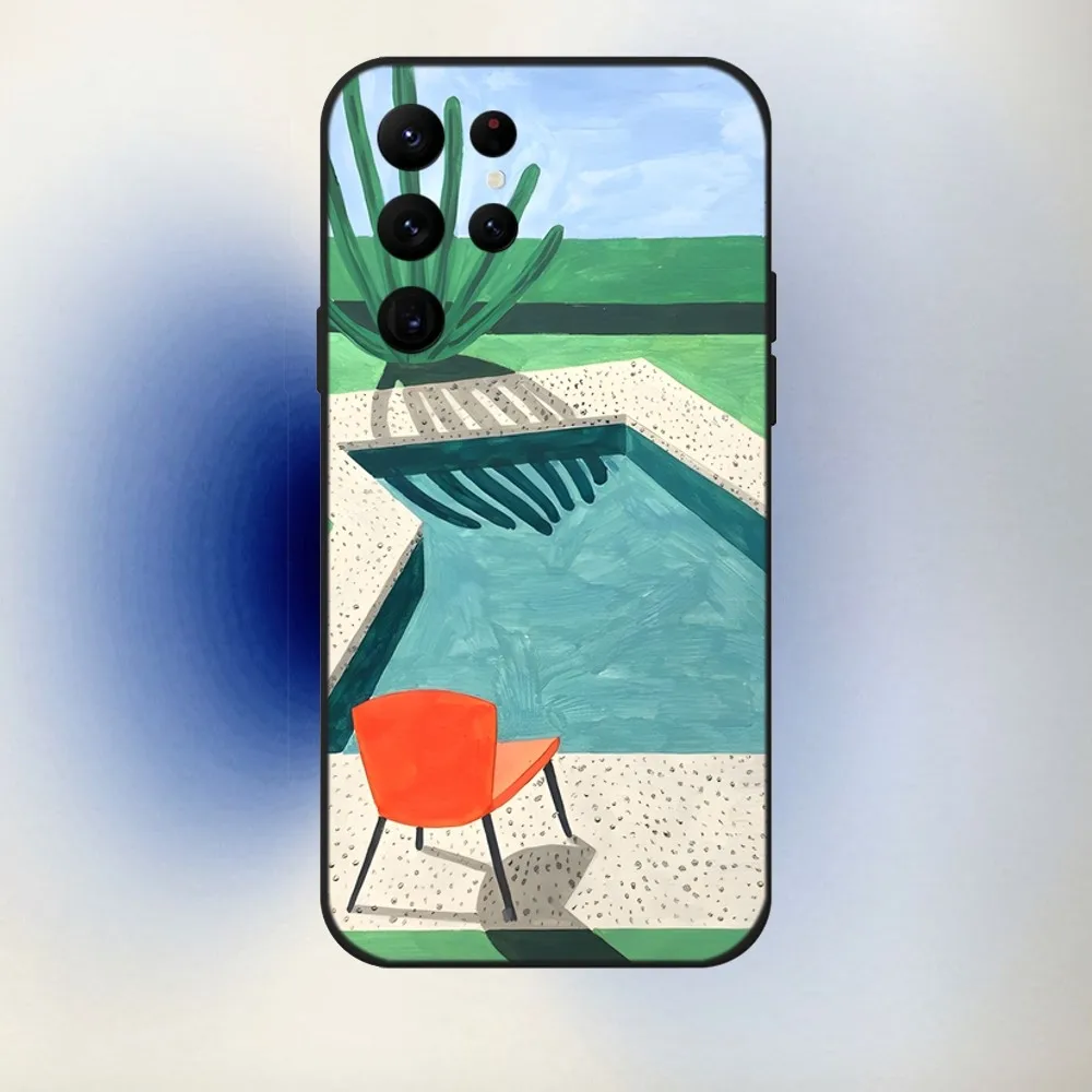 Art David Hockney  Phone Case For Samsung S24,23,22,30,21,10,9,Ultra,Plus,Lite,FE,5G Black Soft Case