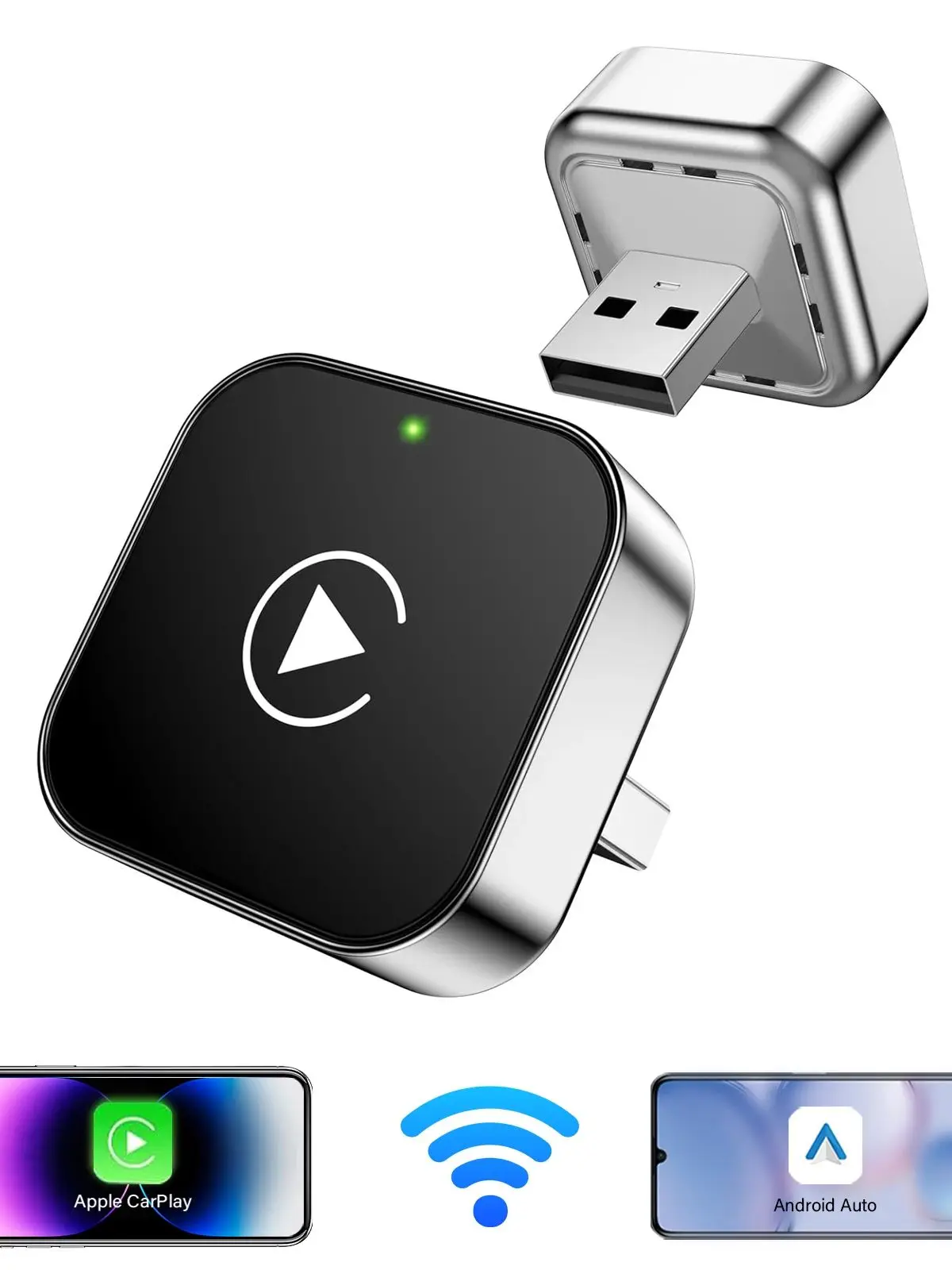 Portable Mini Wireless Android Auto USB Adapter Dongle for Car Multimedia Player Fast Boot Stable Connection for Car Stereo