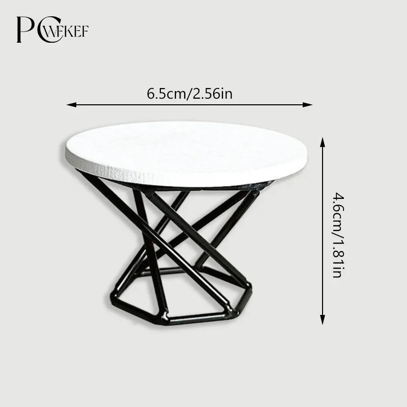 1:12 ドールハウスミニチュアコーヒーテーブルティーテーブルサイドテーブル家具ホームモデルの装飾おもちゃドールハウスアクセサリー