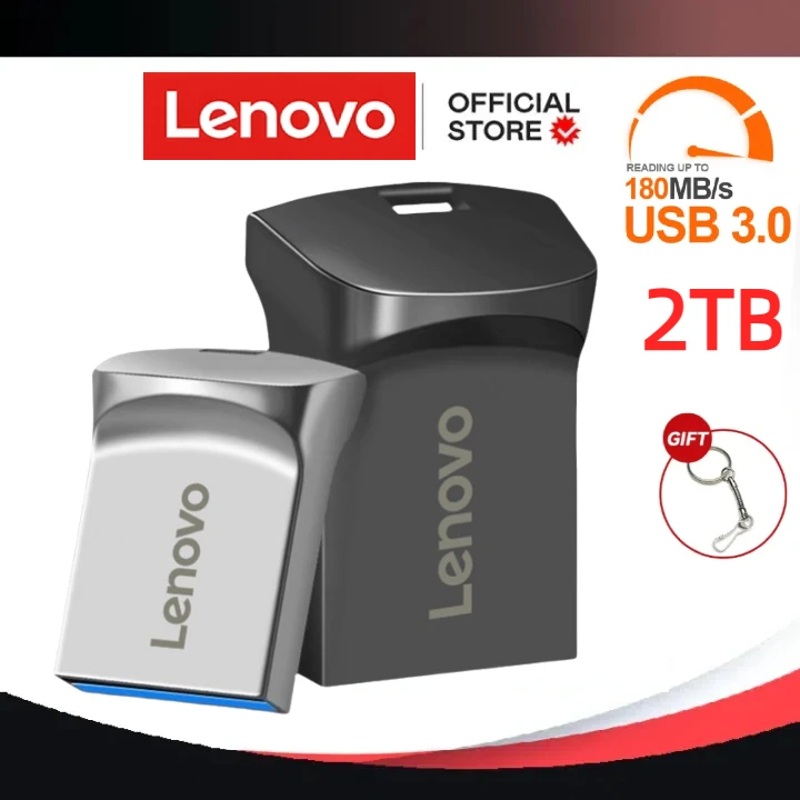 Lenovo USB 3.0 Metal Flash Drive 2TB High Speed Pendrive 128GB 256GB 512G Waterproof Usb Drive Pen Mini Memory Sticks For Laptop