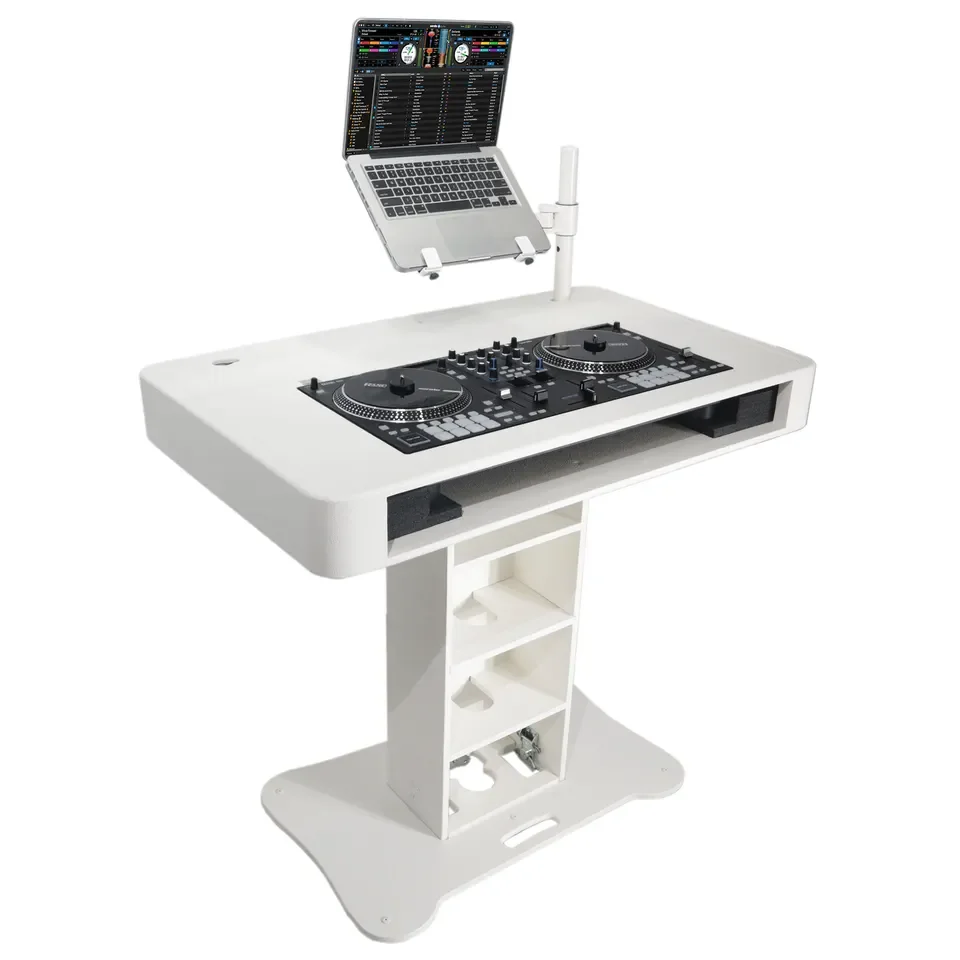 

Black White Dj Control Tower Dj Stand W Laptop Stand Tool Flight Travel Cases for Pioneer Xdj Xz Ddj 1000 Sx-3 Srt Rane One