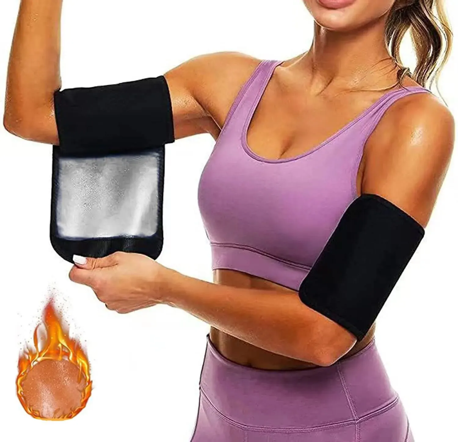 Beam Armband Sports Sweating Arm Cover Bye Bye Meat Trimmer Arm Shaping Stuffy Sweat Belt Yoga Sweating Plastic Armband