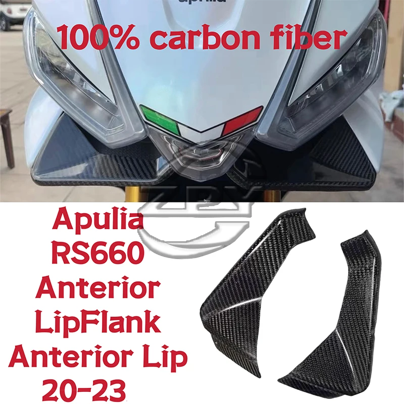 

Обтекатель для мотоцикла Aprilia RS660 RS 660 2020-2023 3K из углеродного волокна, передняя обтекатель под носом, нижние крылья, крышка для губ и клюва