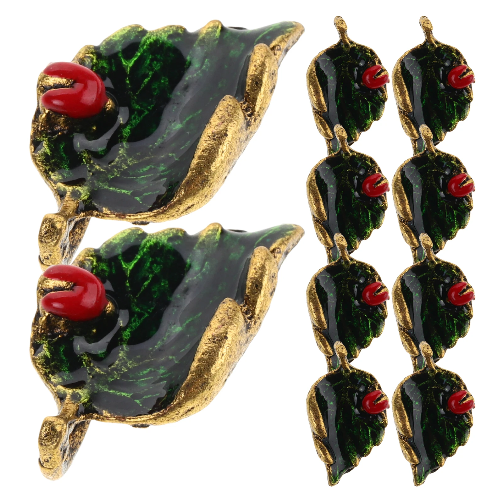 

10pcs Necklace Pendant Alloy Charm Bracelet Diy Jewelry Accessories Leaf Charm For Bracelet Leaf Motif Collarbone Chain
