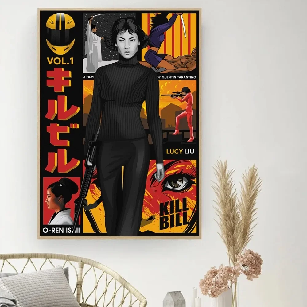 Movie Kill Bill Poster DIY Vintage Movie Poster Wall Art Painting Study Stickers Big Szie Wall Painting