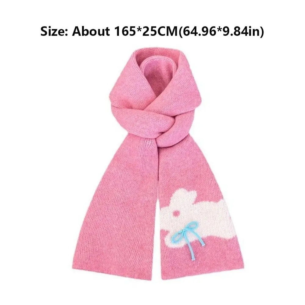 NEW Polyester Scarf Thick Solid Color Winter Warm Scarf Rabbit Shawl Winter