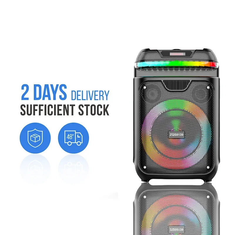 Powerful with MIC Wireless Portable Family Karaoke Bluetooth Speakers With FM RGB TWS Outdoor Gathering Subwoofer Speaker Audio