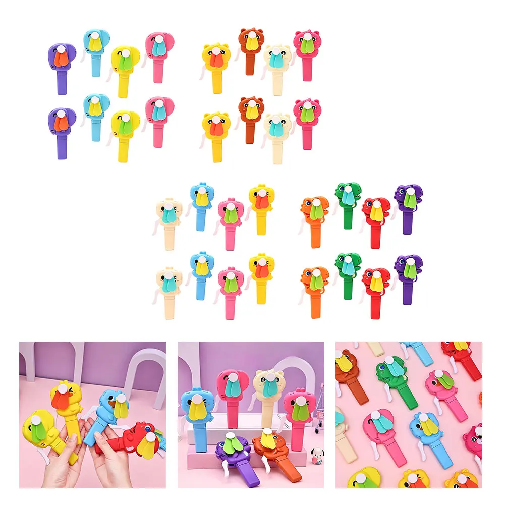 8pcs Animal Themed Portable Fans No Electricity Required Lightweight Fan for Summer Outdoor Sports Beach Walks and Relaxation