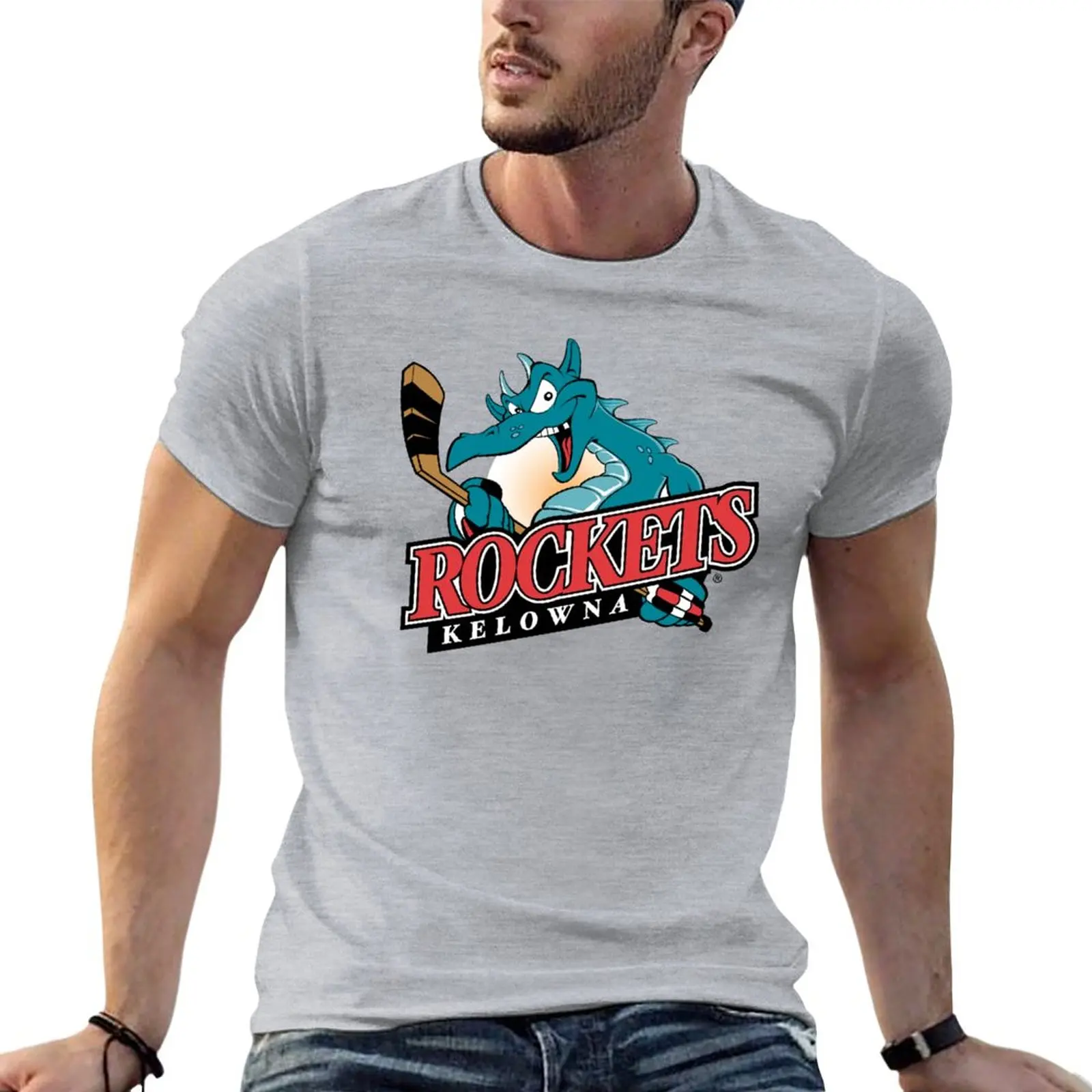 Kelowna Rockets T-Shirt kawaii clothes korean fashion boys animal print shirt plain white t shirts men