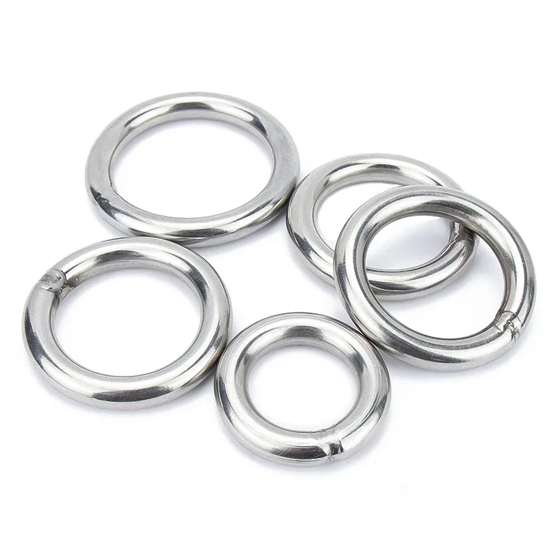 

Heavy Duty Welded Round Rings Smooth Solid O Ring 304 Stainless Steel For Rigging Marine Boat Hammock Yoga Hanging Ring M3-M8