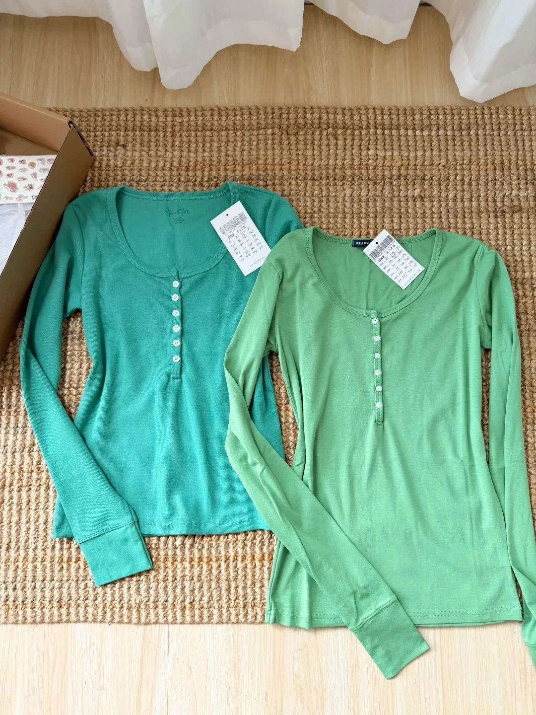 Solid Fitted Zelly Tops Women New Casual Simple Basic Cotton Six Button Long Sleeve Tees Vintage Preppy Style Chic T-Shirts Y2K