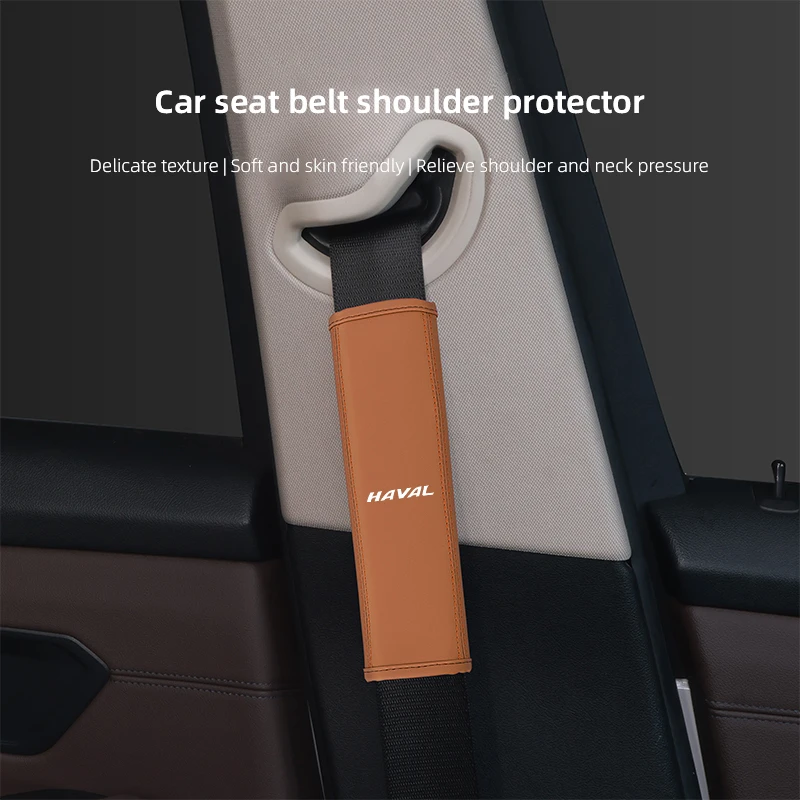 الجلود مقعد السيارة حزام وسادة حزام الأمان الكتف وسادة اكسسوارات ل Haval H9 F7X H8 F5 H2 H6 Jolion F7 H1 H2S H5 H7 M6 H3 H4