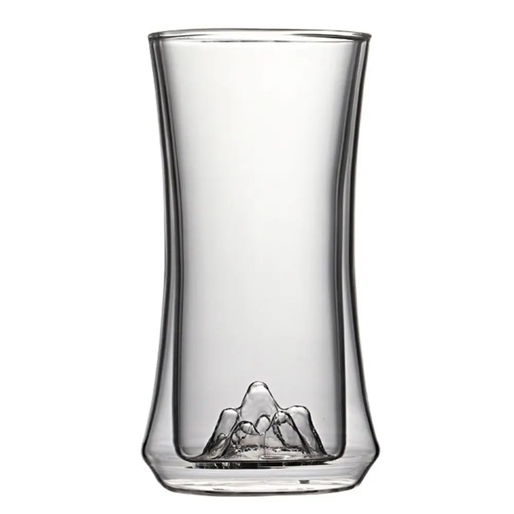 

Mountain Shape Double Wall Glass Cups Heat-Resistant Thickened Coffee Cup Vintage Anti-scald Beer Milk Jug Kitchen Supplies