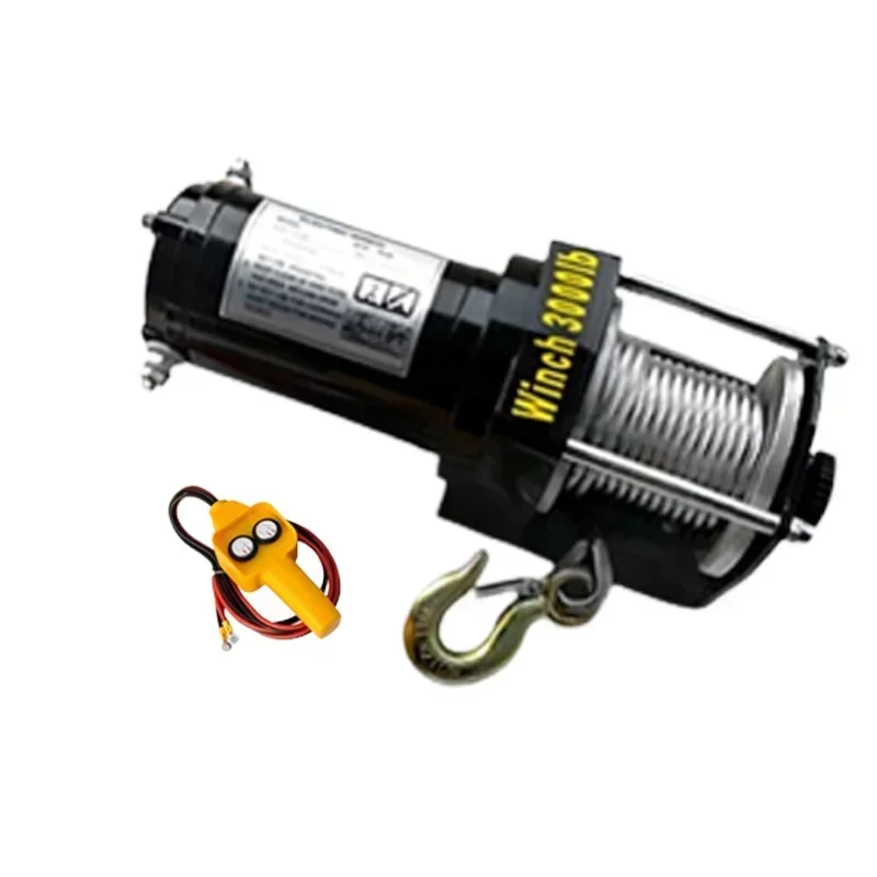 

For 3000lbs Electric Winch 12v24v48v60v Vehicular Electric Hoist Hoist With Truck Mounted Crane Car Winch Crane With Wire