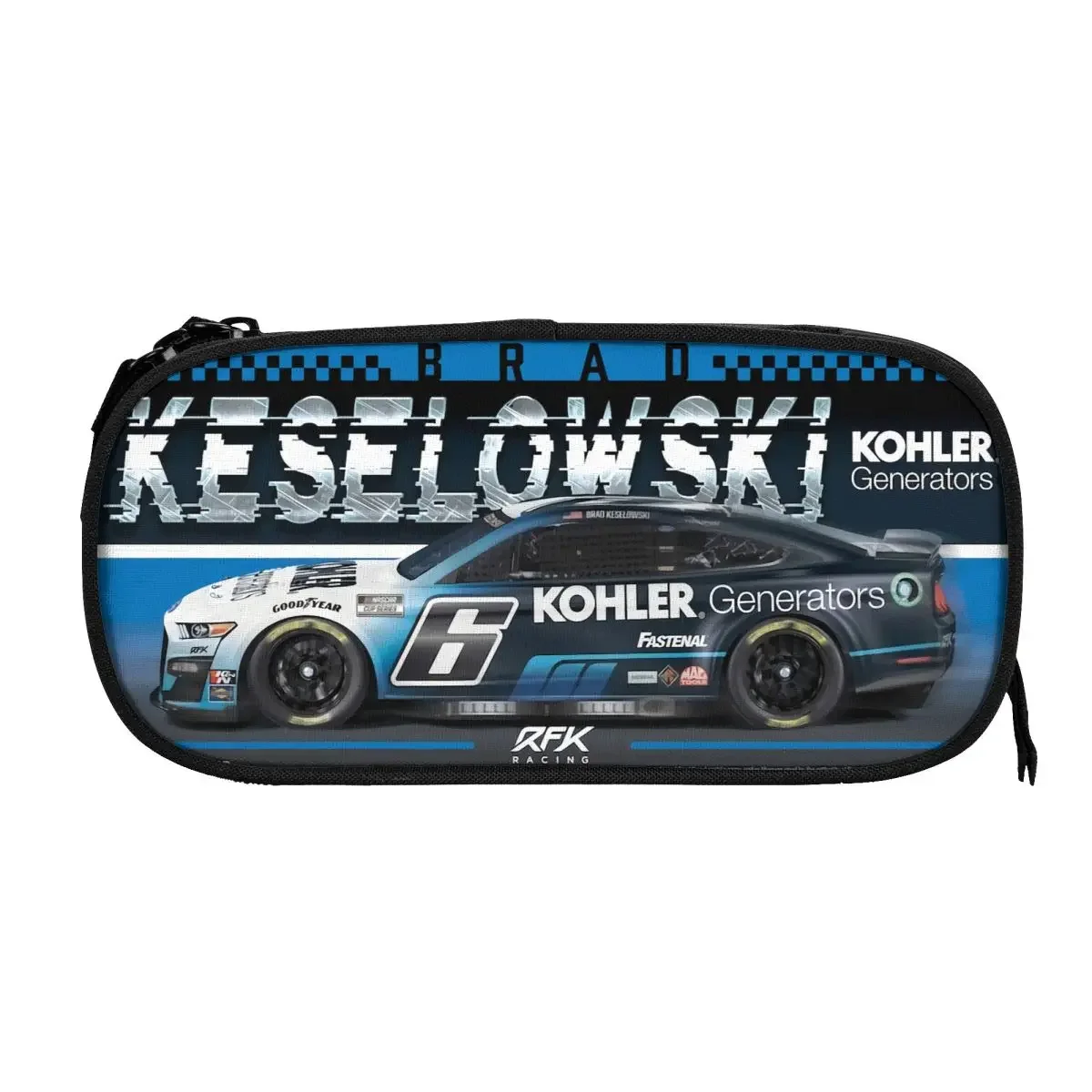 Brad Keselowski 6 Big Capacity Pencil Pen Case Office College School Large Storage Bag Pouch Holder Box Organizer