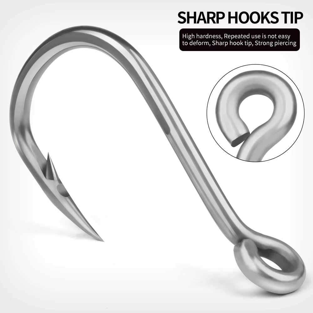 PROBEROS 10 teile/los Angelhaken Set High Carbon Stahl Meer Angelhaken Salzwasser Pesca Anti-Rost Karpfen Bass Angeln Zubehör – Detail 3