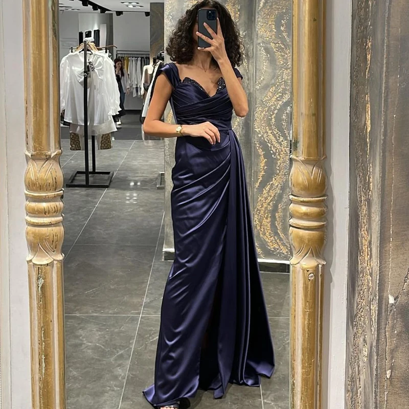 Thinyfull – robe de soirée de forme sirène, tenue de bal formelle, avec des Appliques, manches cape, longueur au sol, robe de Cocktail, grande taille