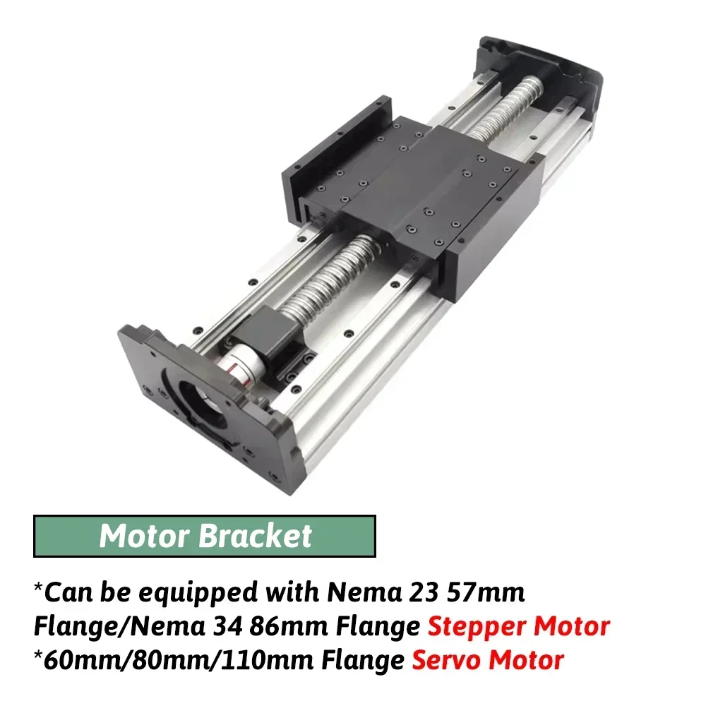 Imagem -02 - Cnc Totalmente Fechado Guia Linear Stage Bola Parafuso Módulo Dustproof Deslizante Tabela Heavy Duty 150 mm Largura Sfu1605 Sfu2505