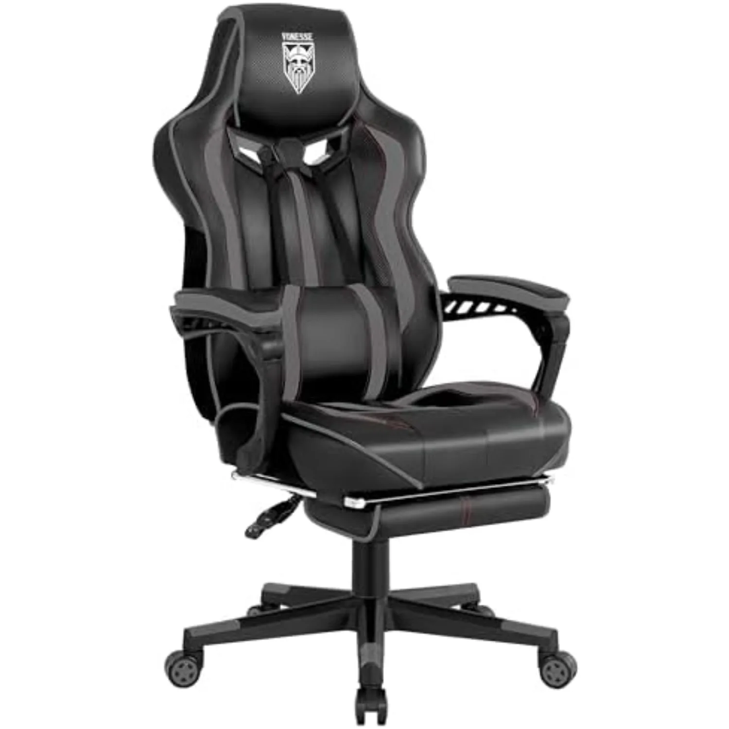 Gaming-Stuhl für Erwachsene, Verstellbare Gaming-Stühle mit Fußstütze und Massagefunktion, Computer-Gaming-Stuhl für Schwere Personen