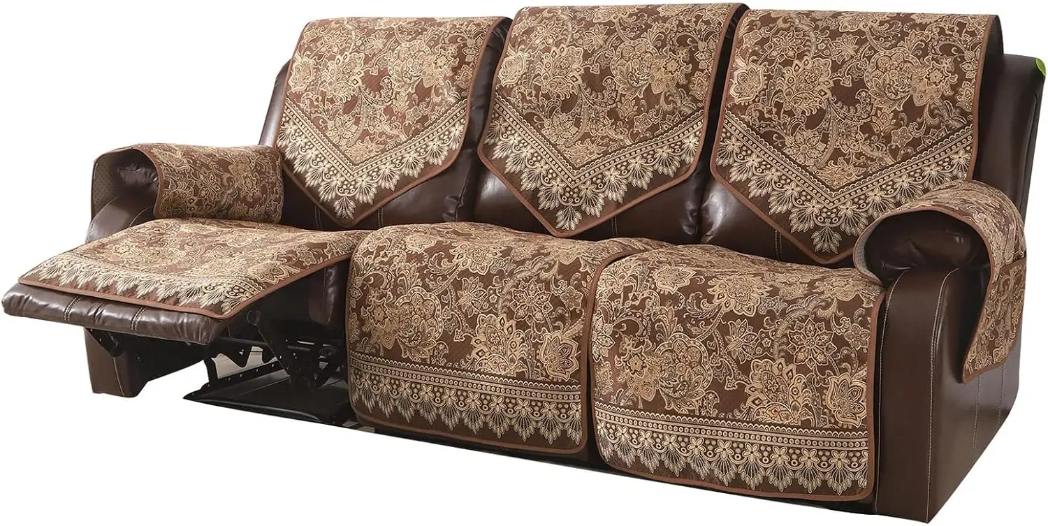 

Waterproof Recliner Sofa Covers Non-Slip Recliner Couch Covers For 3 Seat, Split Washable Jacquard Reclining Couch Covers