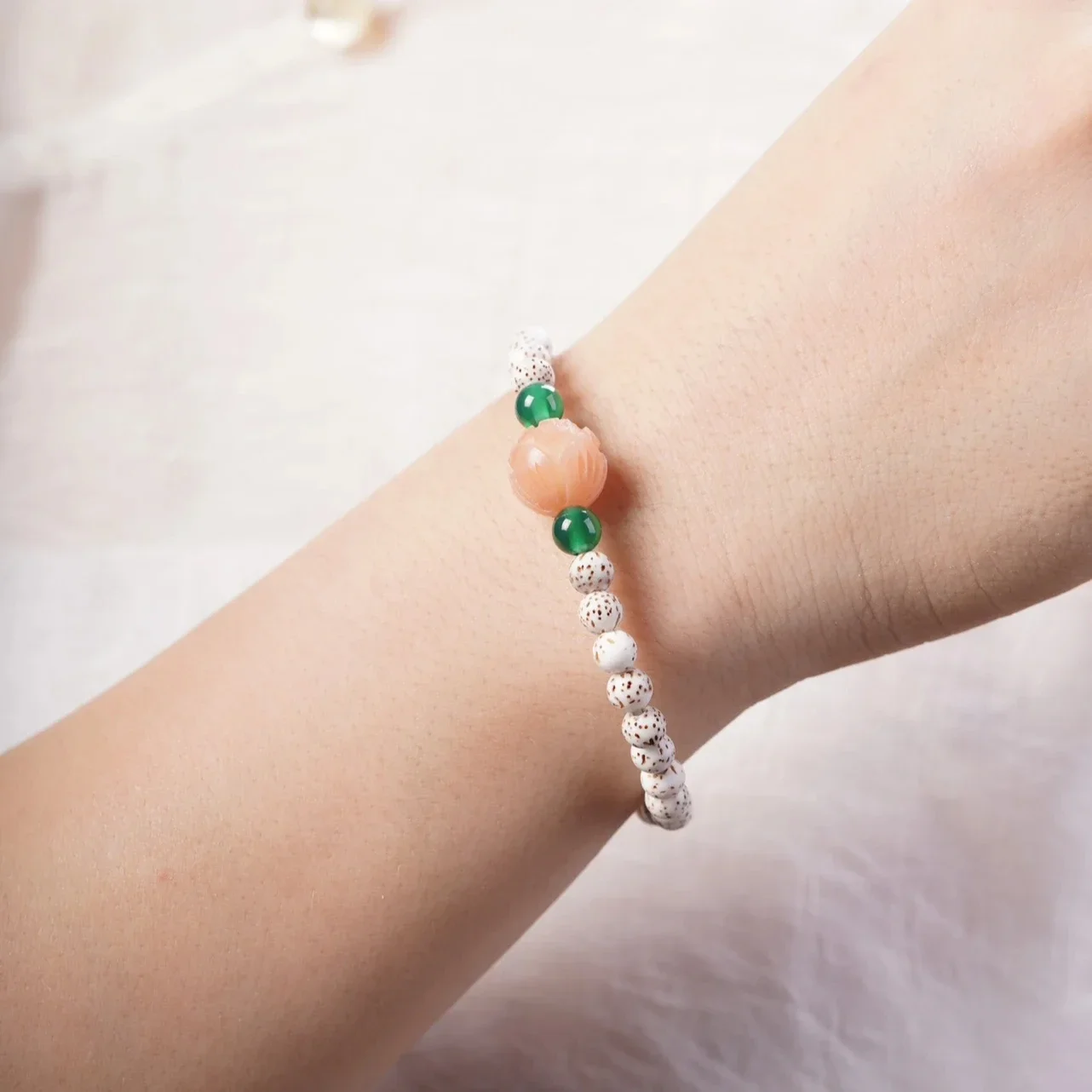 Retro Star Moon Bodhi traffic light Bracelet accessory Pink Lotus new Chinese bracelet accessory girls bracelet