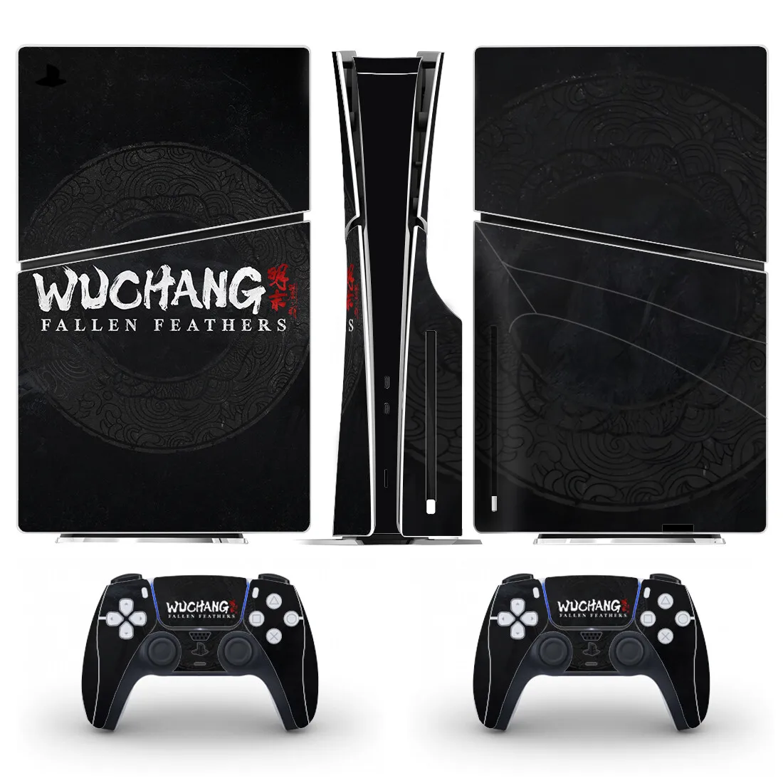 ملصق جلدي رفيع من Wuchang Fallen Feathers PS5 لوحدة التحكم و2 وحدات تحكم من الفينيل PS5 جلود القرص النحيفة