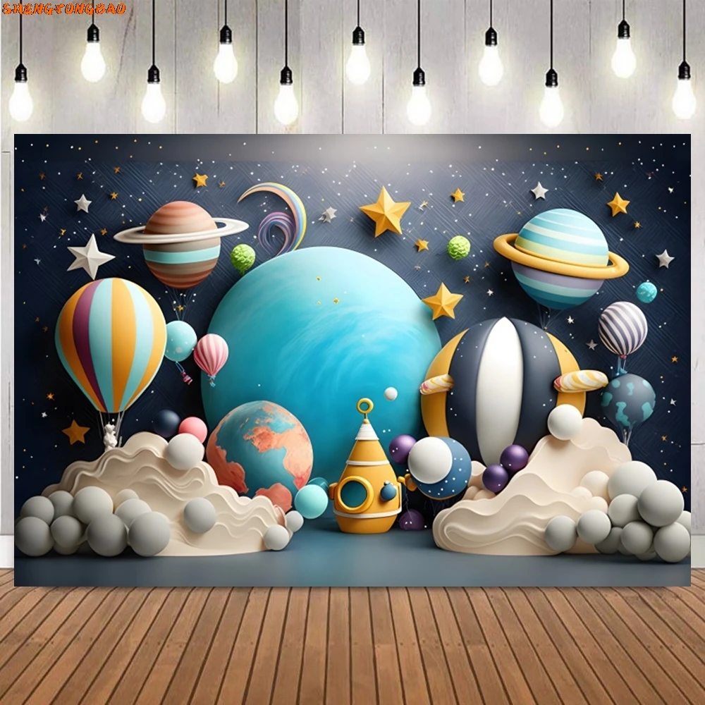 Toile de fond de photographie de bébé nouveau-né 1er anniversaire, ballons, tente, ours, gâteau Smash, décor de fête d'anniversaire pour enfants, accessoires de fond photo