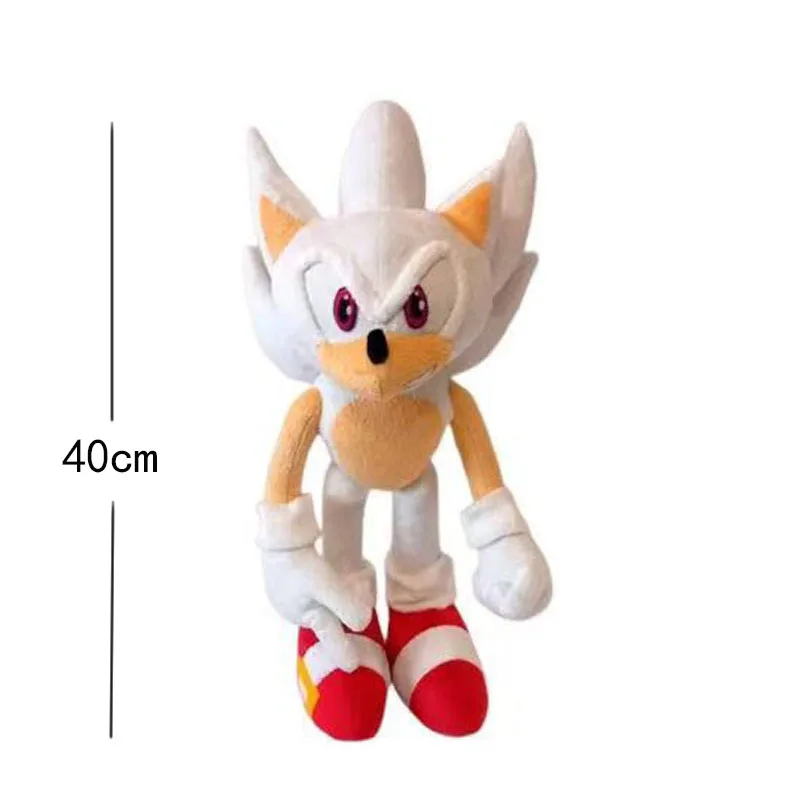 40cm Sonic The Hedgehog Doll High Quality Cartoon Anime Figure Plush Toys Cute Soft KID Christmas Present Decorative Products