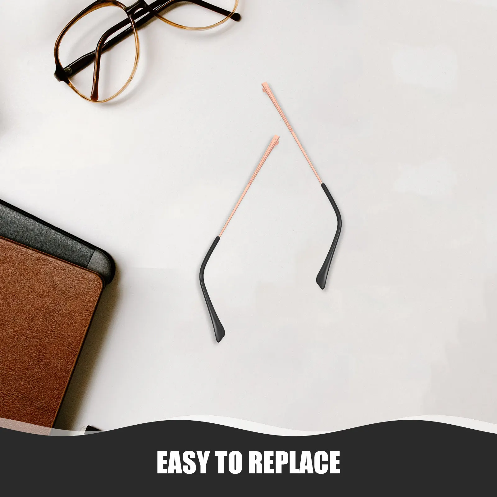 

1Pair Metal Eyeglass Arms Replacement Temple Legs for Frame Repair Wide Compatibility Comfort Fit Double Threaded Secure Hold