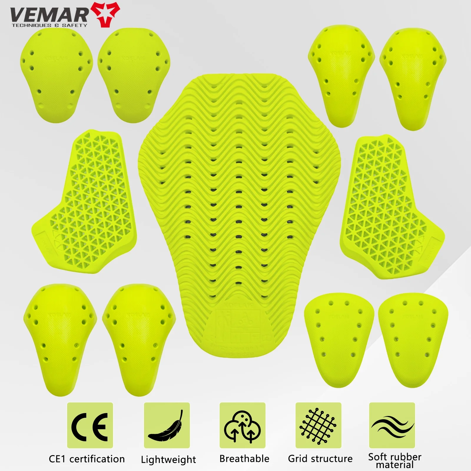 

VEMAR Motorcycle Jacket Insert Protective Pads CE Certification Motocross Jacket Built-in Pads Motorbike Jacket Protective Pads
