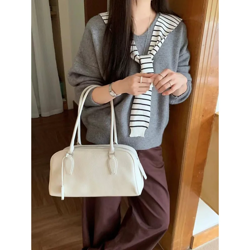 

New Cowhide large capacity commuting genuine leather shoulder Fashion new in handbag designer luxury high quality bags for women