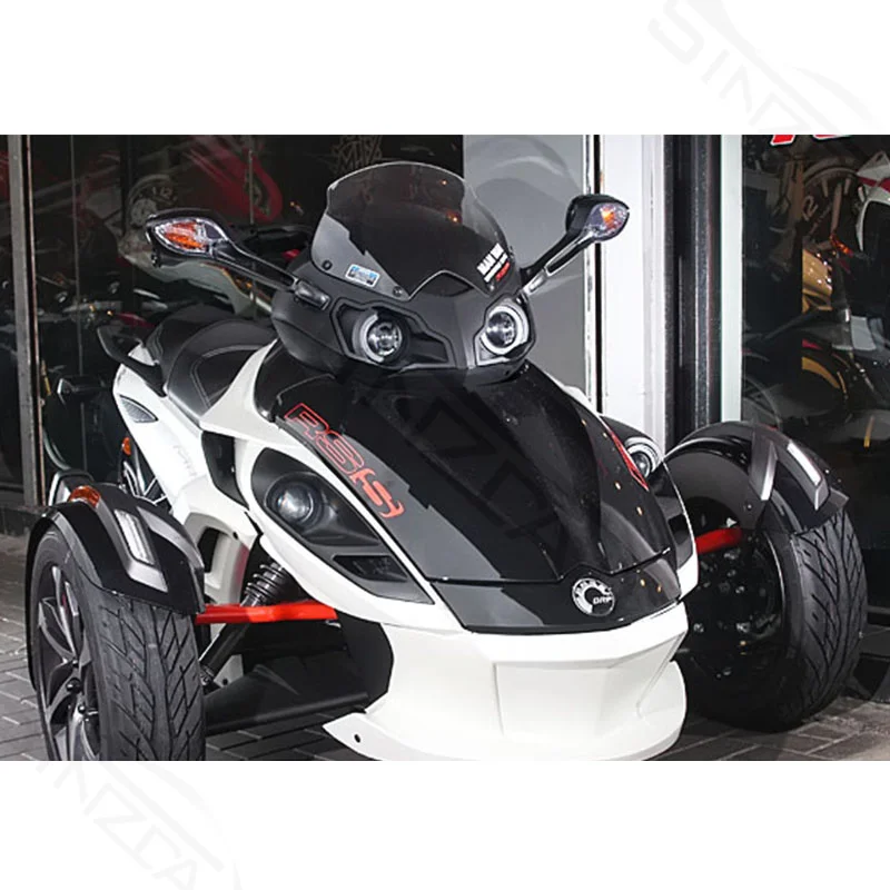 For Bombardier CAN-AM Spyder RS RS-S Motorcycle Windshield Windscreen Wind Deflectors Gray