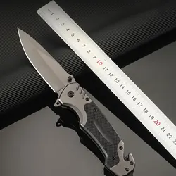 Tactical Survival Knife G10 Camping Folding Knife Stainless Steel Folding Knife Portable Pocket Defense Pocket Knife