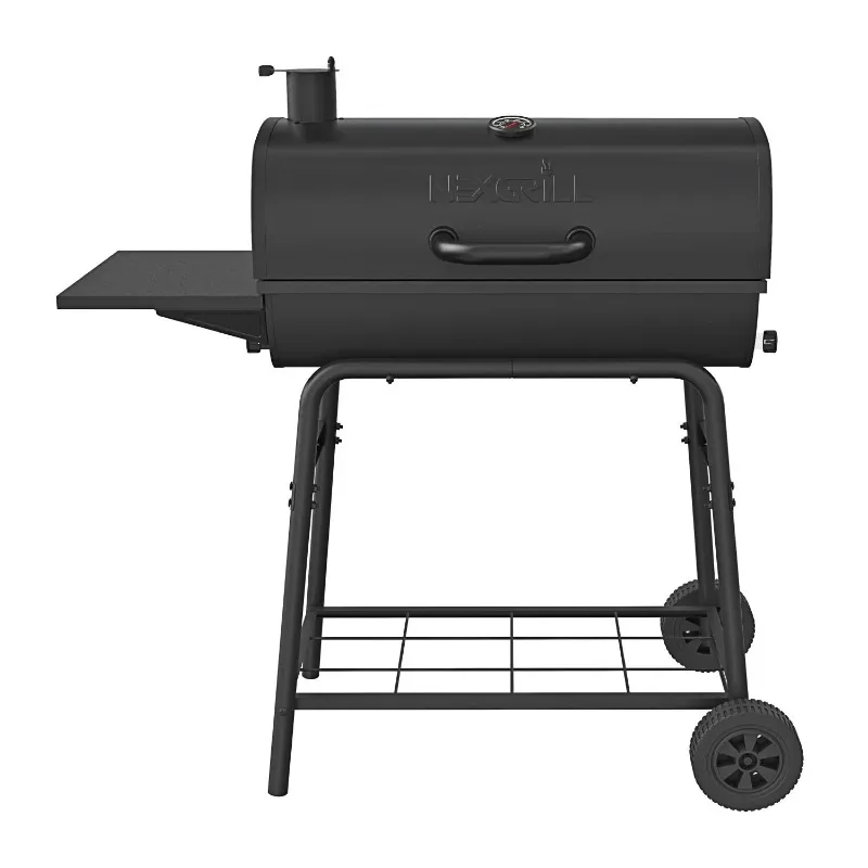 

Premium 29" Charcoal Grill with Side Shelf, 552 SQ In Cooking Space, Adjustable Charcoal Tray, Chimney Air Vent, Warmin