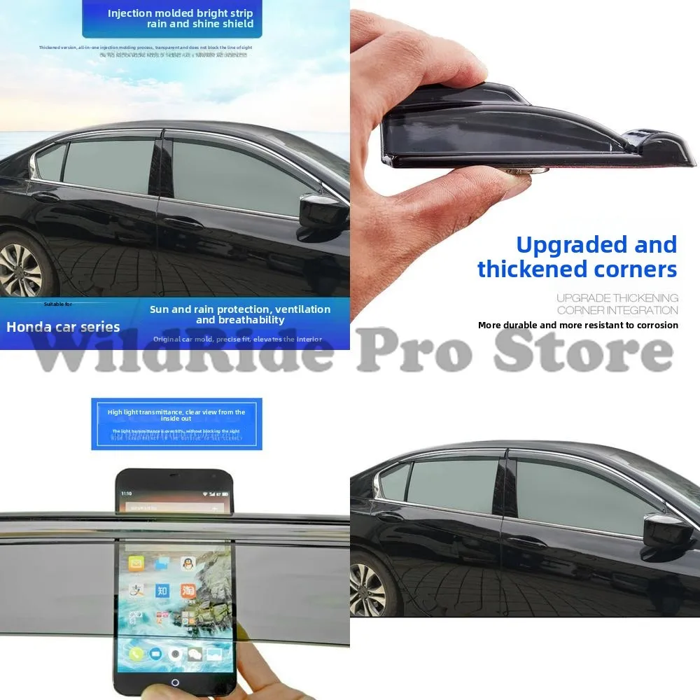 

1 set Compatible with Honda 2.3 2.4 9th Accord 6 7 8 10th Accord Rain Guard Modification Window Rain Deflector Trim