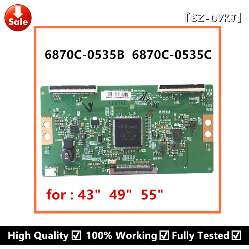 

Original logic board V15 UHD TM120 VER0.9 6870C-0535B 6870C-0535C T-CON for: 43inch 49inch 55inch TV