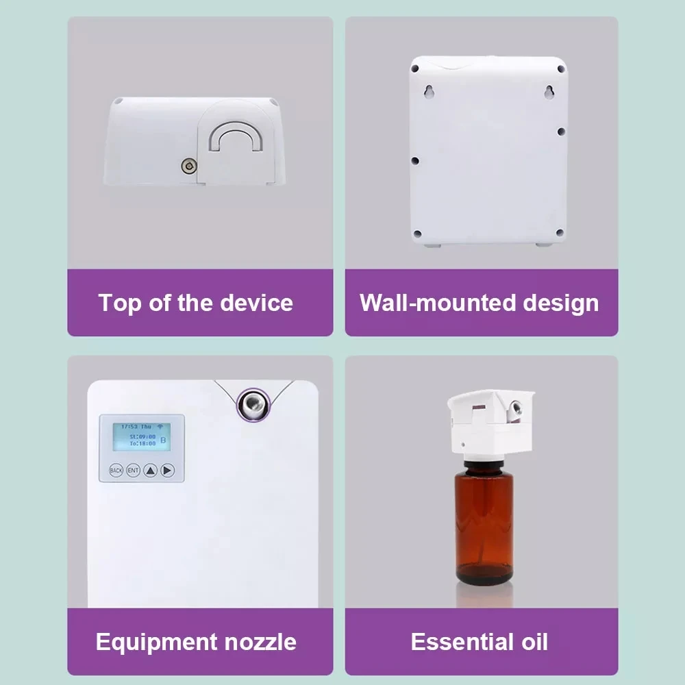 Bluetooth Smart Aroma Diffusor Hotels Lufterfrischer Aroma Diffusor Abdeckung 300m3 Elektrischer Geruch für den Geruchsverteiler zu Hause – Detail 7