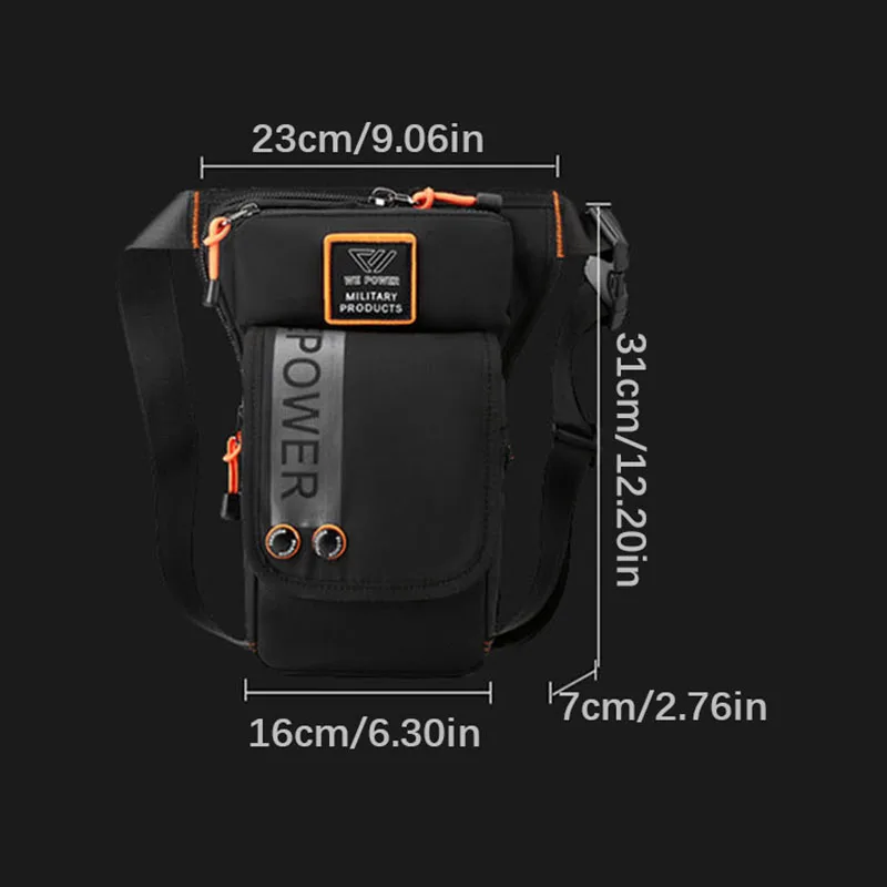 HVTIL New Men Designer Luxury Chest Bag Fashion Outdoor Sport Small Waist Packs Travel Cycling Leg Bag Large Capacity Waterproof