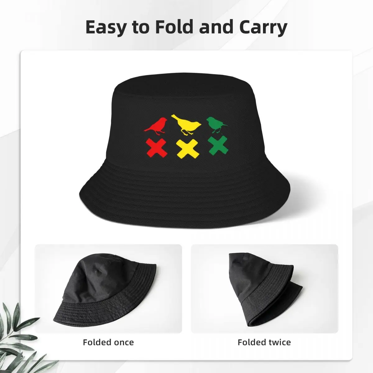 Custom Amsterdam Ajax Bucket Hat Men Women Fashion Summer Outdoor Sun 3 Little Birds Fisherman Cap