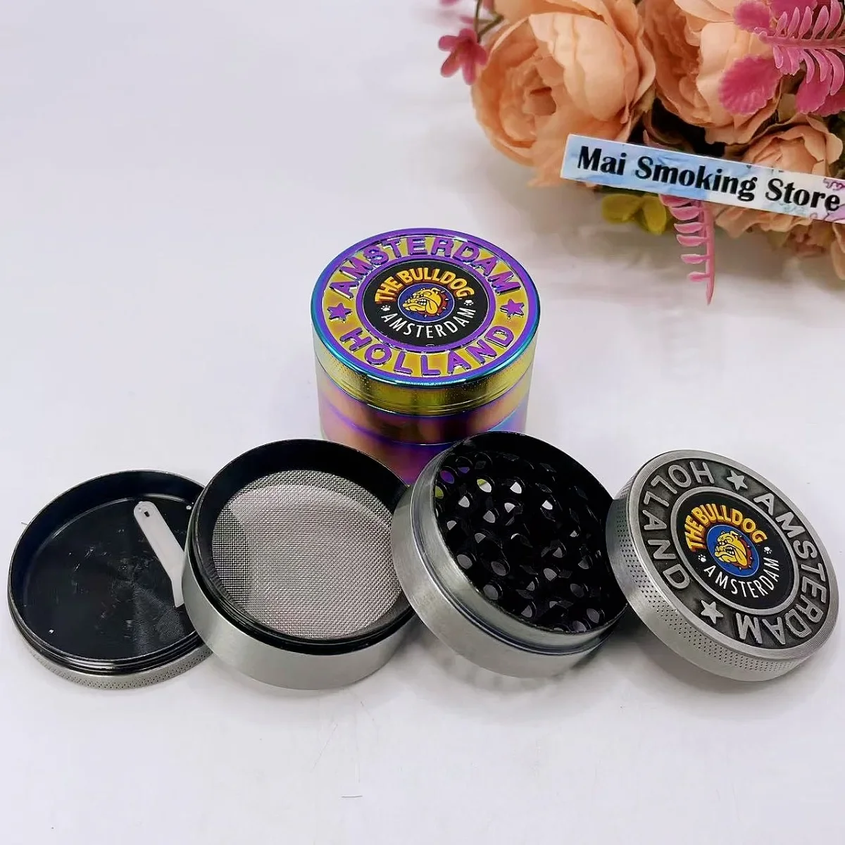2inch Dog Herb Grinder Metal 4-layer Manual Spice Mill Pepper Salt Mortar Herb Grass  Tobacco Grinder Smoking Cigarette Tool