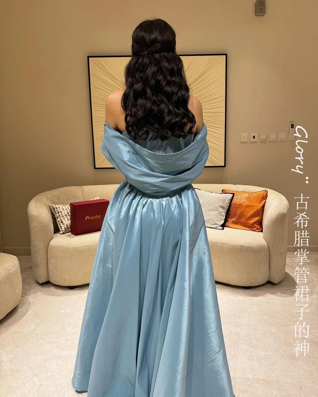 Elegant Blue Beaded Prom Dress Strapless Sequins Saudi Arabia Evening Dresses For Women Party Women\'s Formal Wedding Party Dress