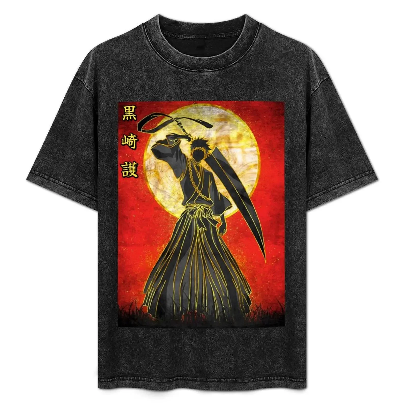 

BANKAI T-Shirt Basic Solid Color Short Sleeve Cotton Top
