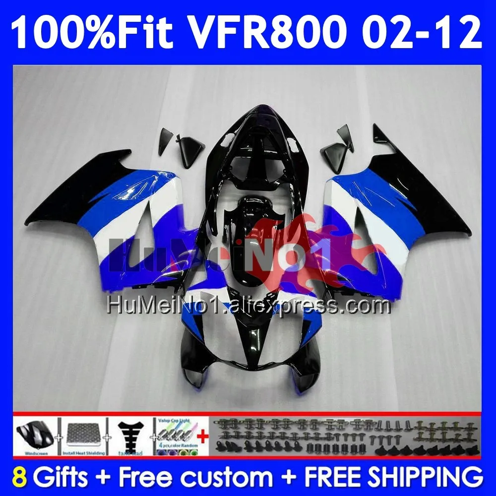 Interceptor For HONDA VFR800 VFR 800RR 800 RR 2002 2003 04 2005 2006 2007 46No.39 Blue Repsol VFR800RR 08 09 10 11 12 Fairings