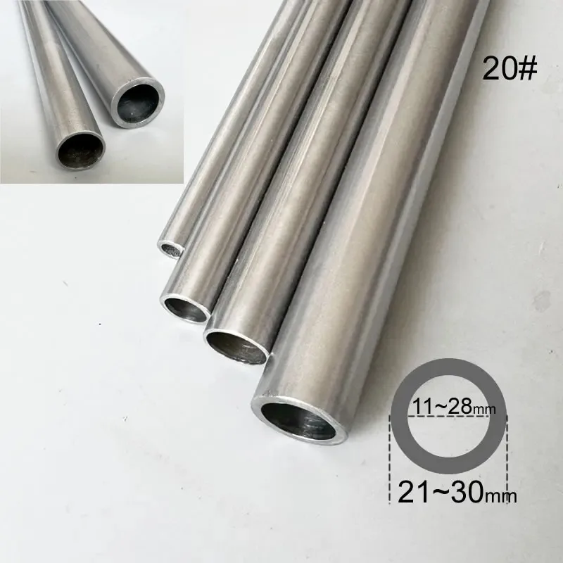 Precision Carbon Steel Pipe OD 21/22/23/24/25/26/27/28/29/30mm Cold Drawn Tubing No Welds Seamless Steel Pipe Length 250/500mm