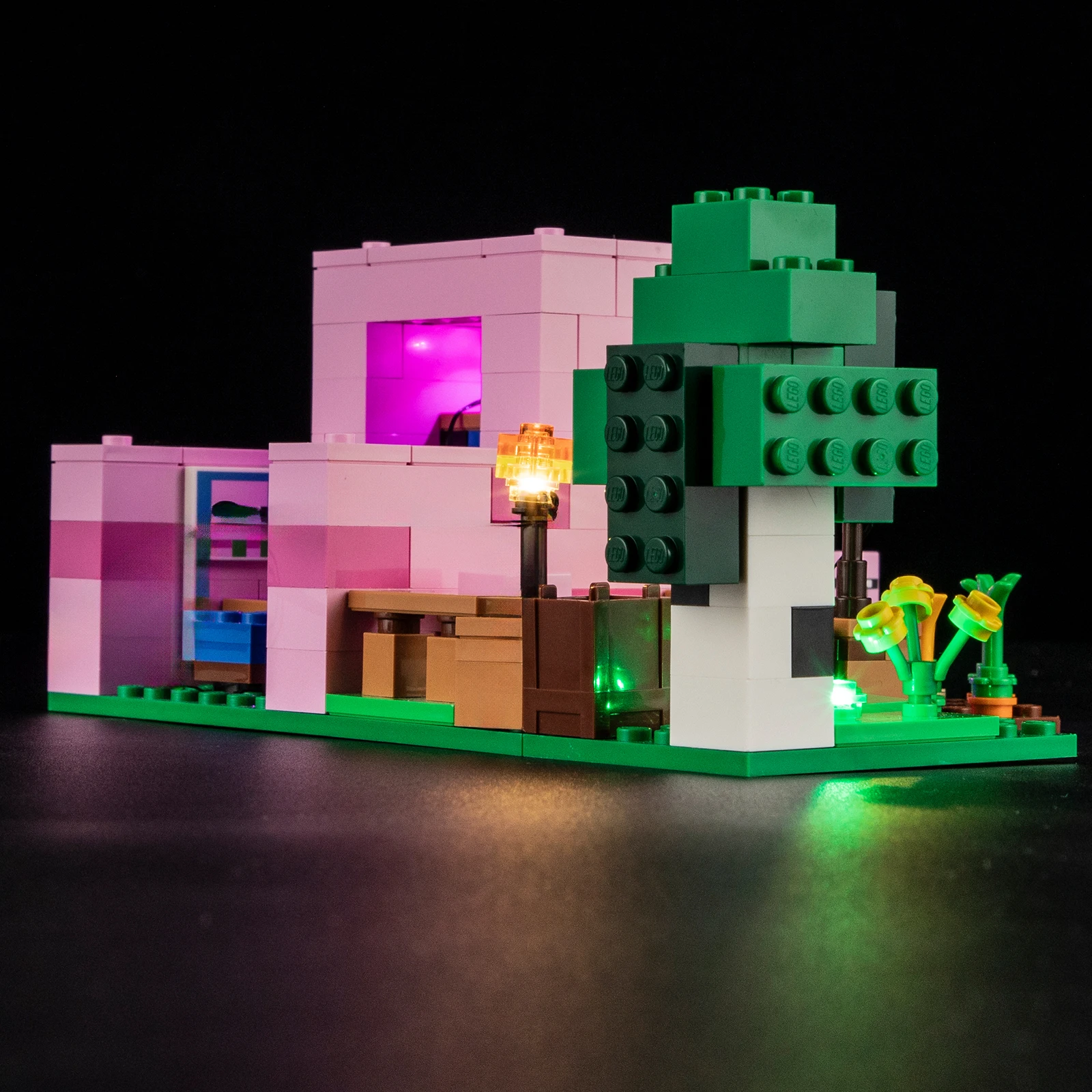 레고 21268 아기 돼지 집 마이 월드 세트용 LED 조명, 리모컨 버전, 블록 미포함 (LED 조명 키트만)