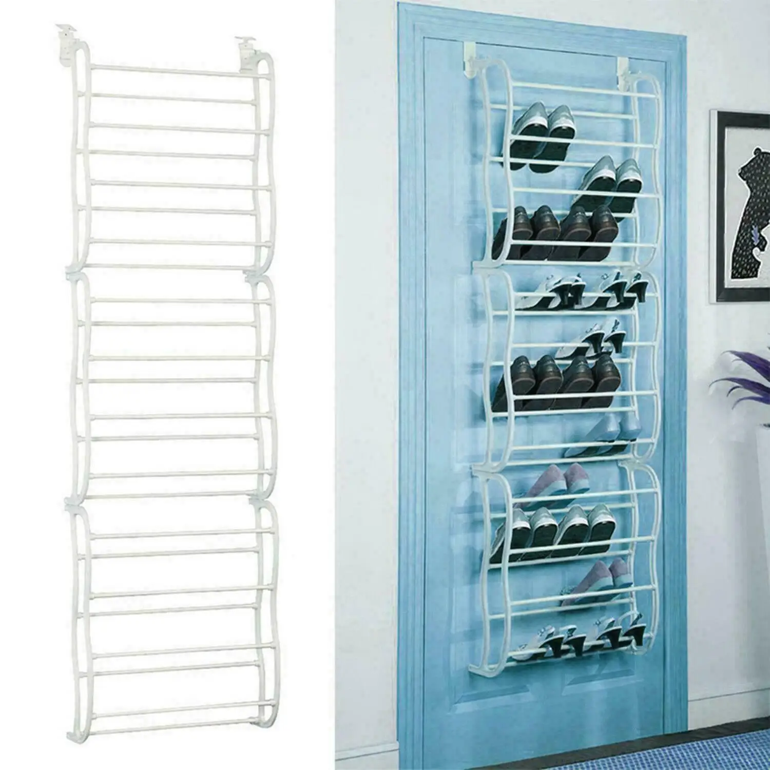 

Shoe rackOver the Door Shoe Rack 36 Pair Wall Hanging Organizer for Closet Storage Space Saving Entryway Bedroom Utility Room