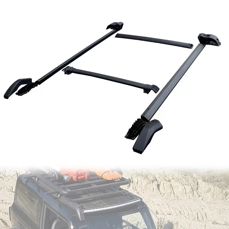 Aluminum OE style Roof Rack Rails Cross Bars Kit Rooftop Luggage Rack Crossbars Cargo Carrier for ford bronco 2021+ 4doors