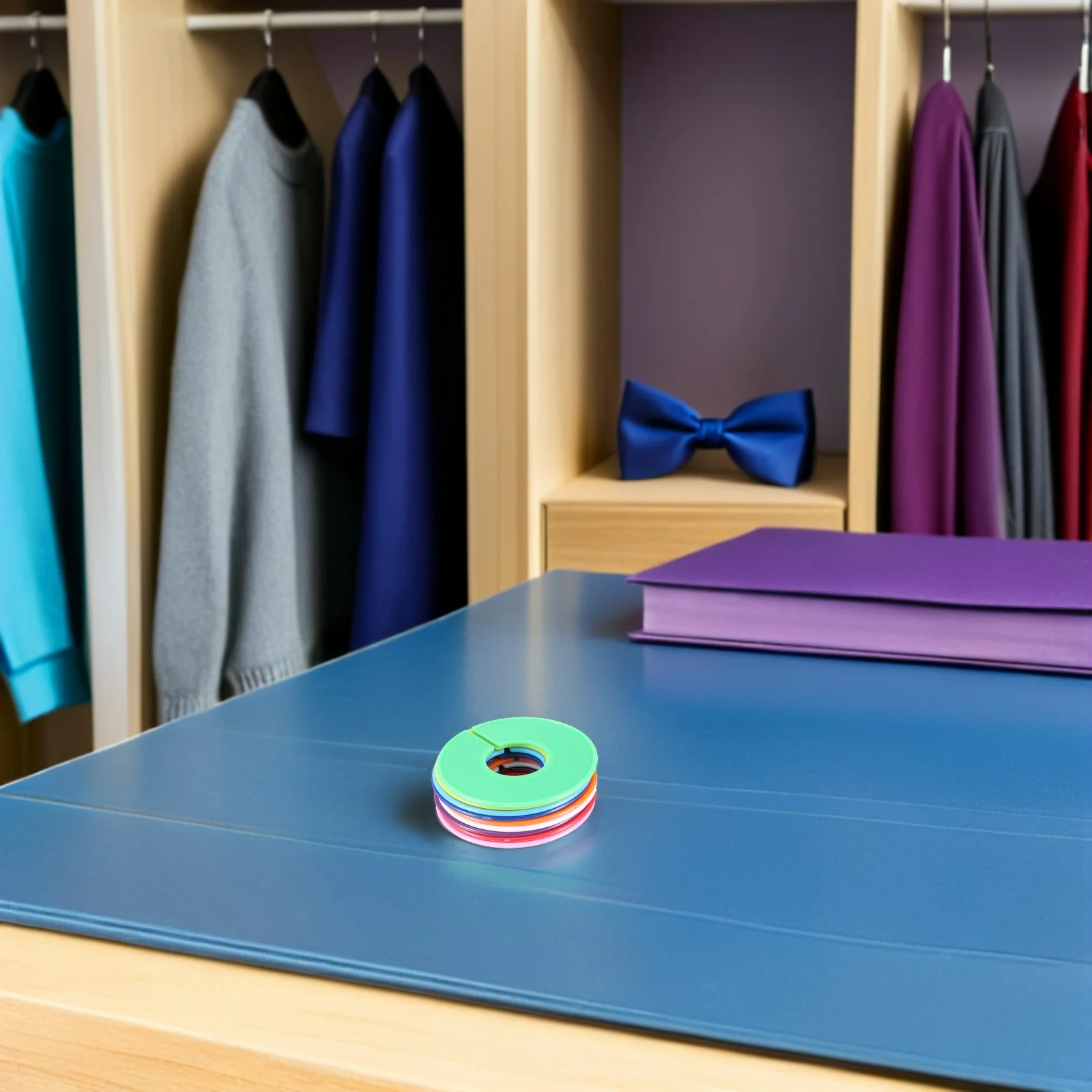 

36Pcs Clothing Size Rings Plastic Closet Dividers Multi Color Clothes Size Indicators Lightweight Organizer for Retail Stores