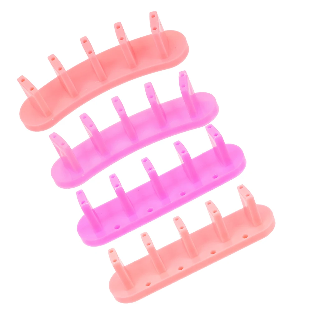 4 ชิ้นทนทานเล็บชั้นวางเล็บเคล็ดลับ DIY ฝึกกรอบประกอบง่ายถอดชิ้นส่วนเล็บเจาะอุปกรณ์เสริม